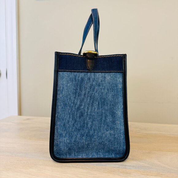 Coach Denim Field Tote 30, EUC, some imperfections - Picture 4 of 14